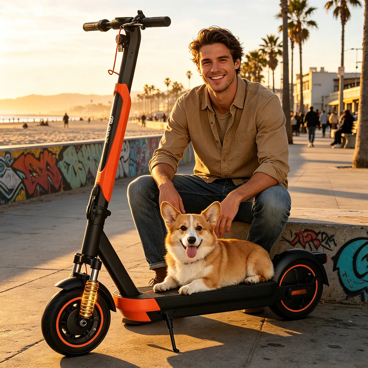 800W Foldable Electric Scooter.Smart App Control, Dual Suspension, 21 MPH Top Speed & Long-Range Battery