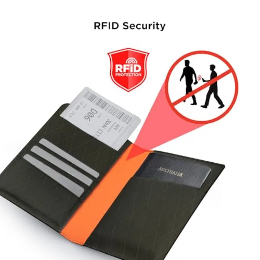 ARK Bifold Passport Wallet - Passport Holder with X-Pac VX21 Weatherproof Fabric, UV Proof, Passport Slot, 3 Card, Cash, Travle