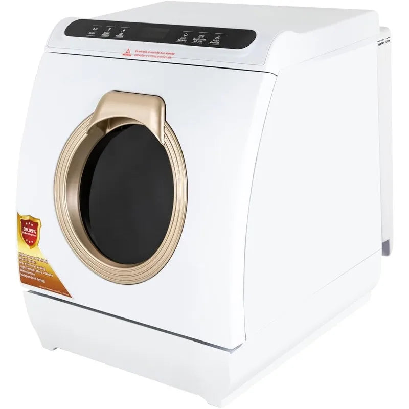 3-In-1 Portable Mini Dishwasher Countertop with 7L Built-in Water Tank for Apartments& RVs, 360° Spray, 161℉ High-Temp& Air-Dry