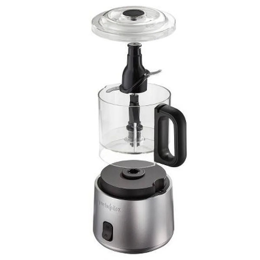 Electric Food Chopper 3.5 Cup Vegetable Processor Stackable Design Stainless Steel Blades 350W Dishwasher Safe Easy Cleanup