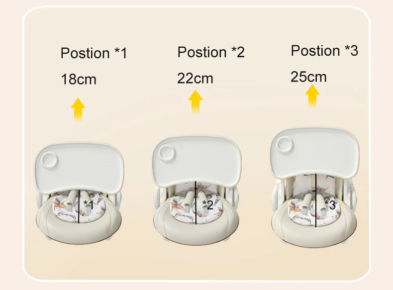 7-in-1 Convertible Baby High Chair with Adjustable Tray & Foldable Design