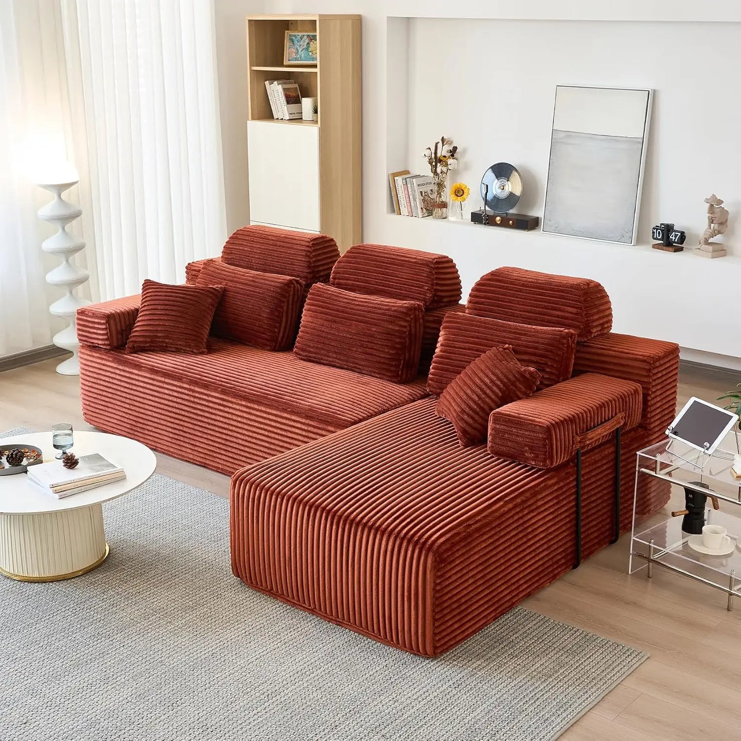 78.8-Inch Convertible Futon Sofa Bed with High Back