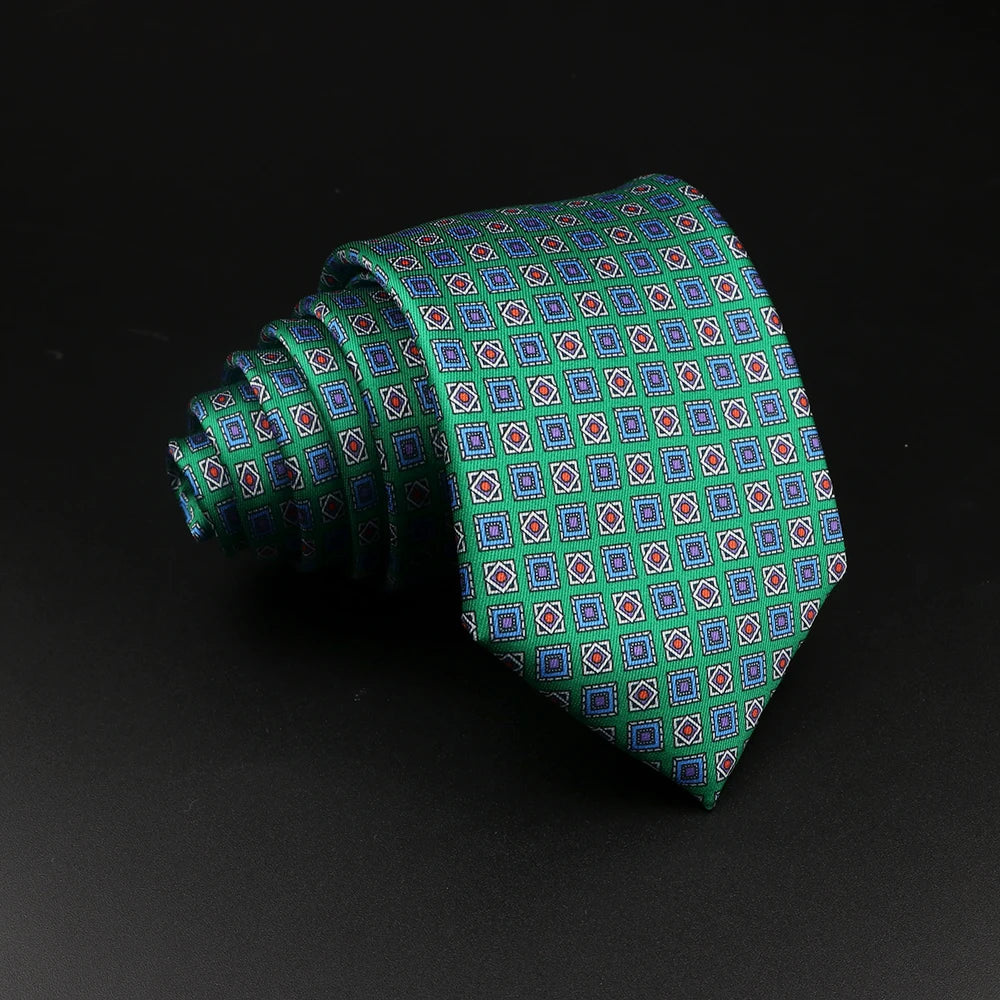 51 Styles Men's Silk Ties Jacquard Striped Plaid Floral Necktie Accessories Daily Wear Shirt Suit Cravat Wedding Party Gift