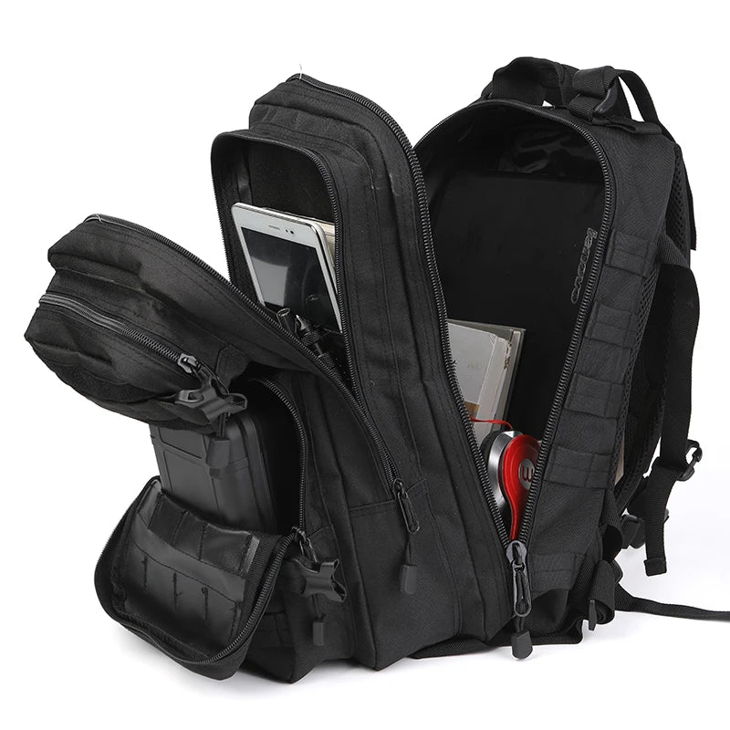 35L Tactical MOLLE Backpack with Padded Shoulder Straps