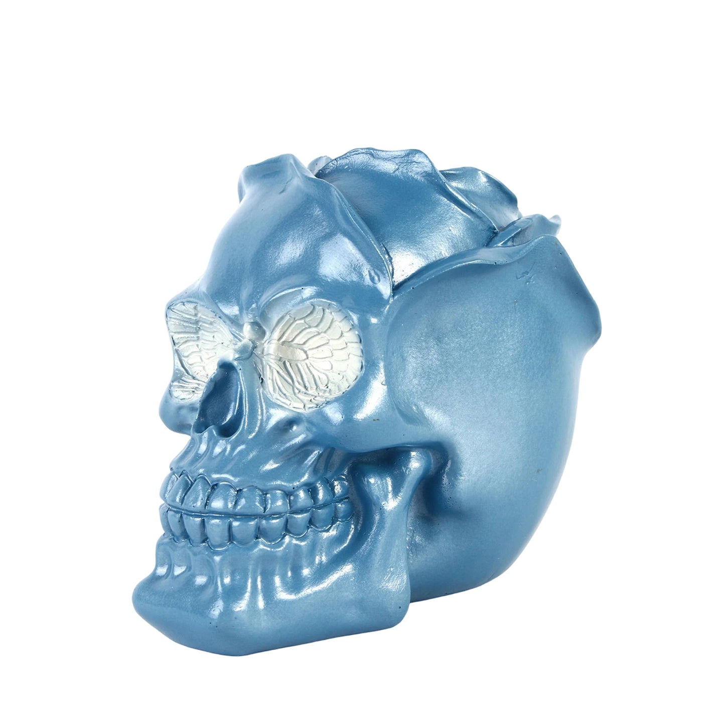 Spooky Halloween Skeleton Candle Holder with Festive Skull Scene for Party Table Decor and Living Room Ambiance