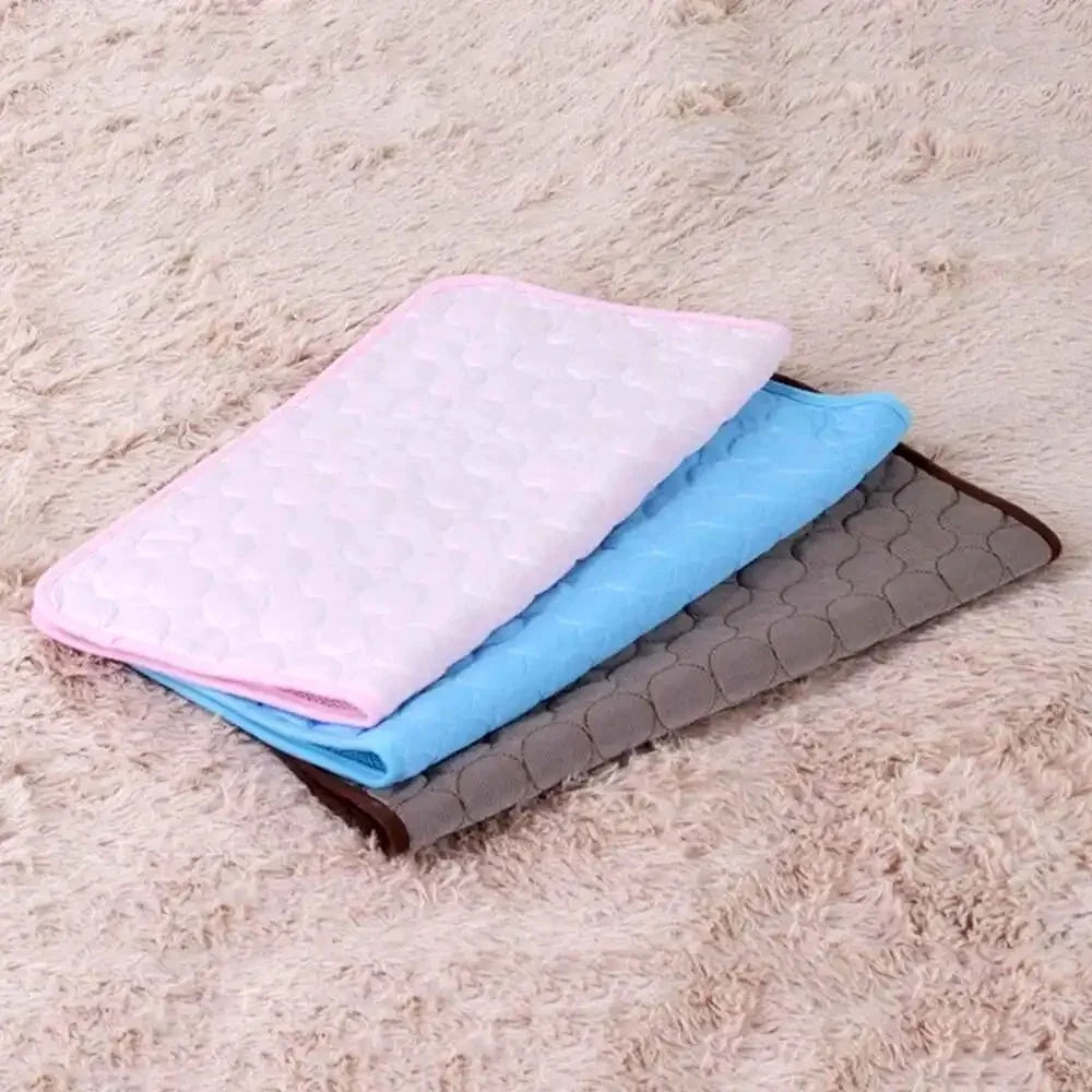Ice Silk Cooling Dog & Cat Mat | Breathable Summer Cooling Pad for Pets