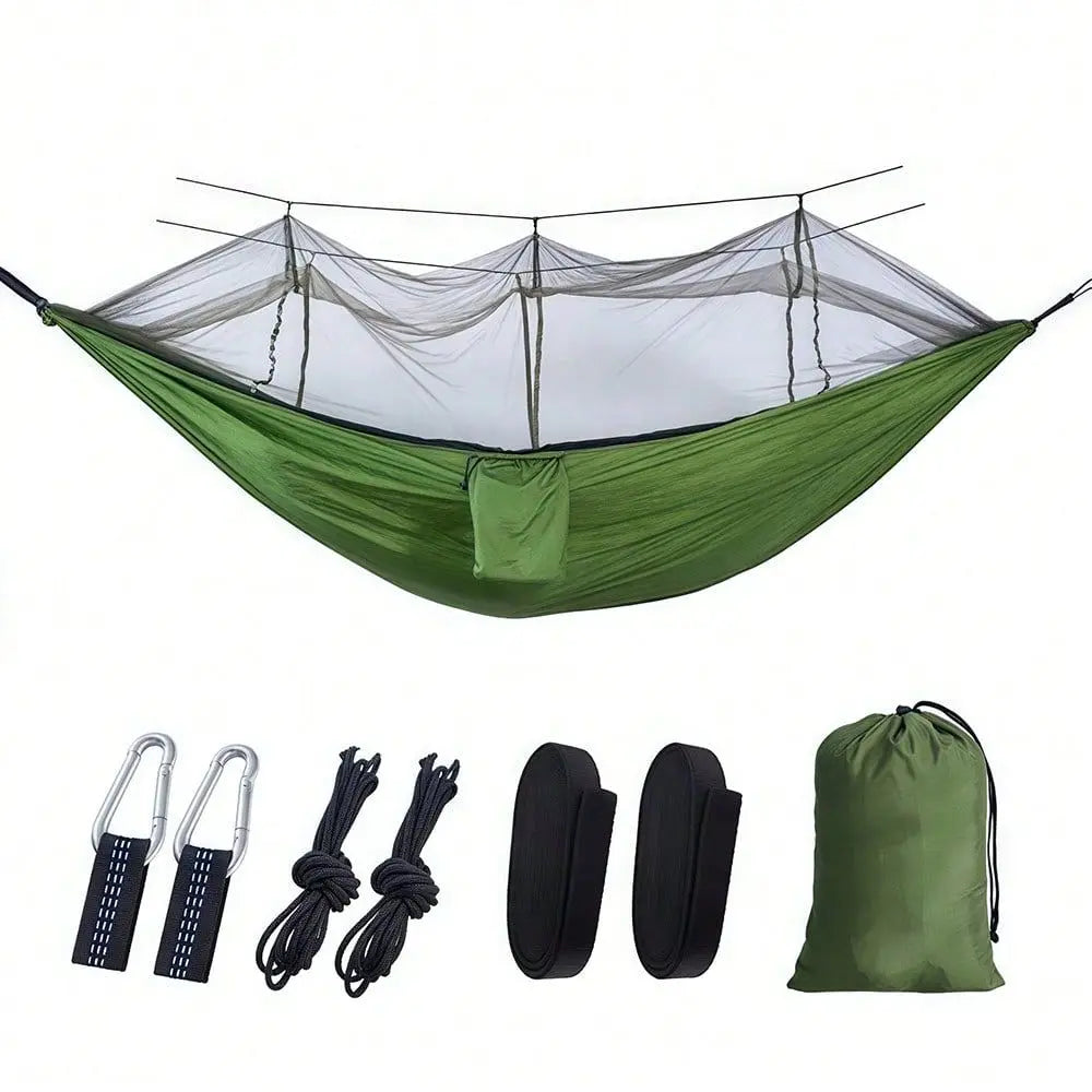 Portable Camping Hammock with Mosquito Net | Lightweight Double Travel Hammock for Hiking, Backpacking & Outdoor Adventures