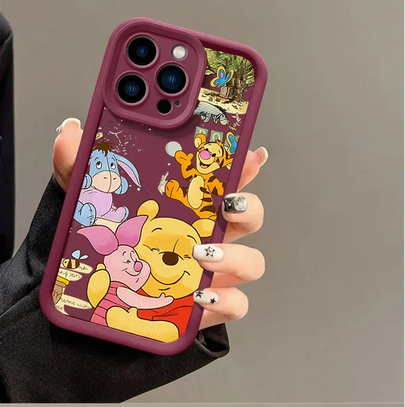 Cute Cartoon Bear Protective Phone Case for iPhone