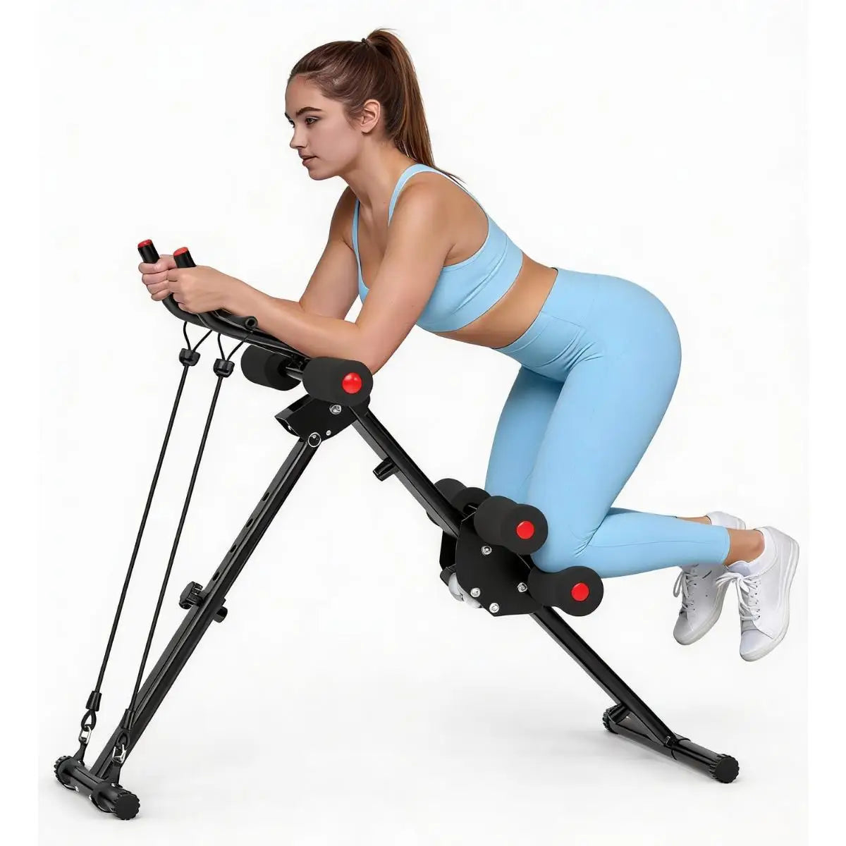 Foldable Core Abdominal Trainer with Adjustable Resistance for Home Gym Workouts