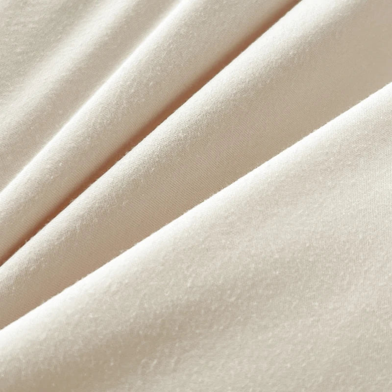 4-Piece Soft Brushed Duvet Cover Set . Solid Color Bedding