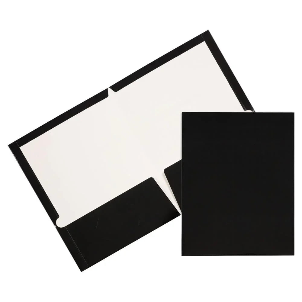Laminated Glossy Two Pocket Folders 3 Pack, Heavy Duty Letter Size Document Organizer for School, Office & Business