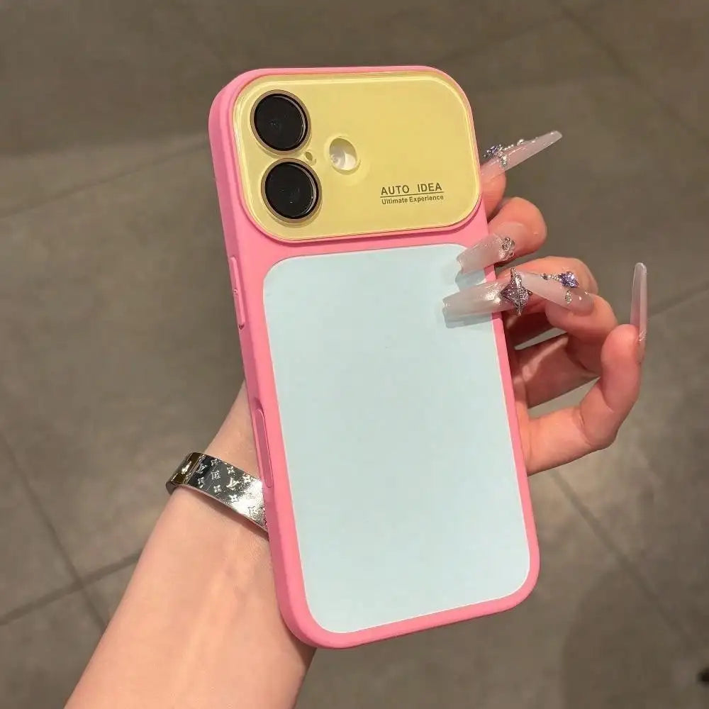 Color Block Protective Phone Case with Contrast Bumper