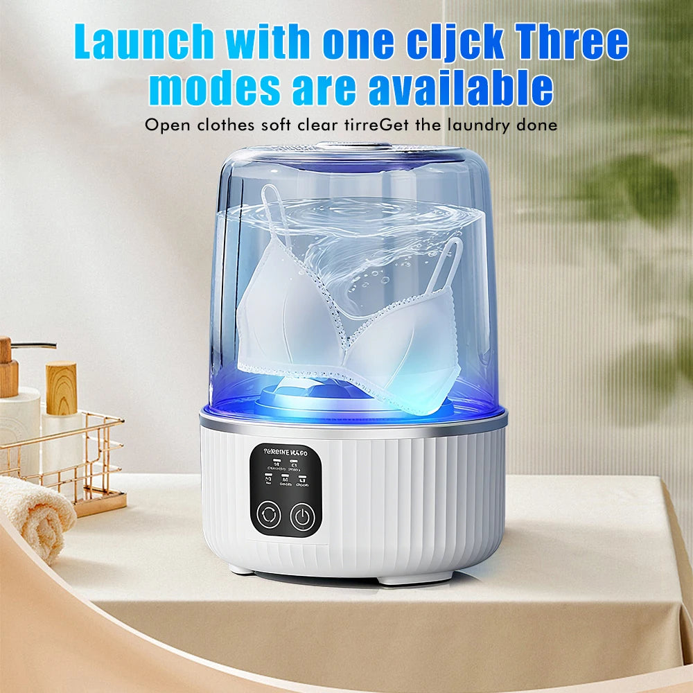 15L Rechargeable Cordless Mini Washing Machine. Portable Compact Washer