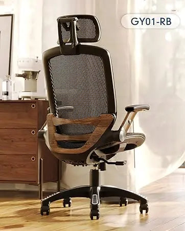 Ergonomic High Back Office Chair with Headrest & Flip Up Arms