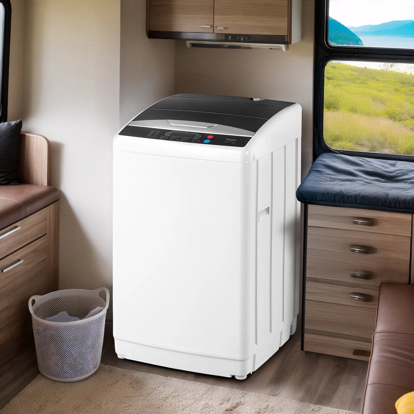 Compact Twin Tub Portable Washing Machine with Spin Dryer for Apartments, Dorms, RVs & Small Spaces