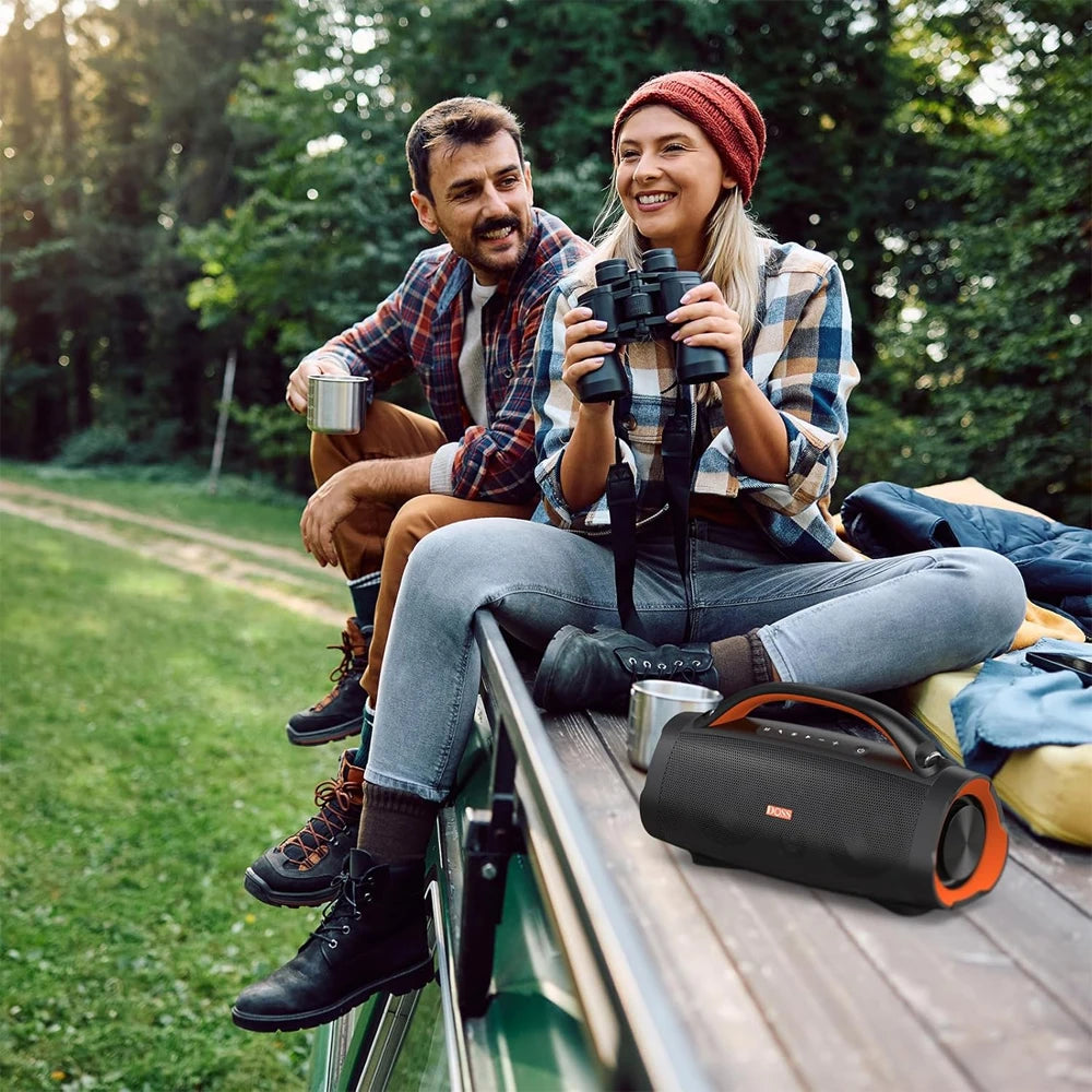 DOSS 100W Portable Bluetooth 5.3 Speaker with Deep Bass, Stereo Sound, IPX6 Waterproof & Long Battery Life