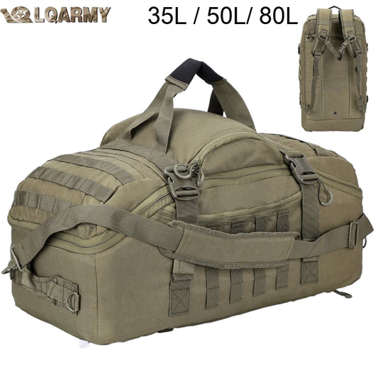 Convertible Travel Duffel Backpack .Large Capacity Gym & Outdoor Gear Bag