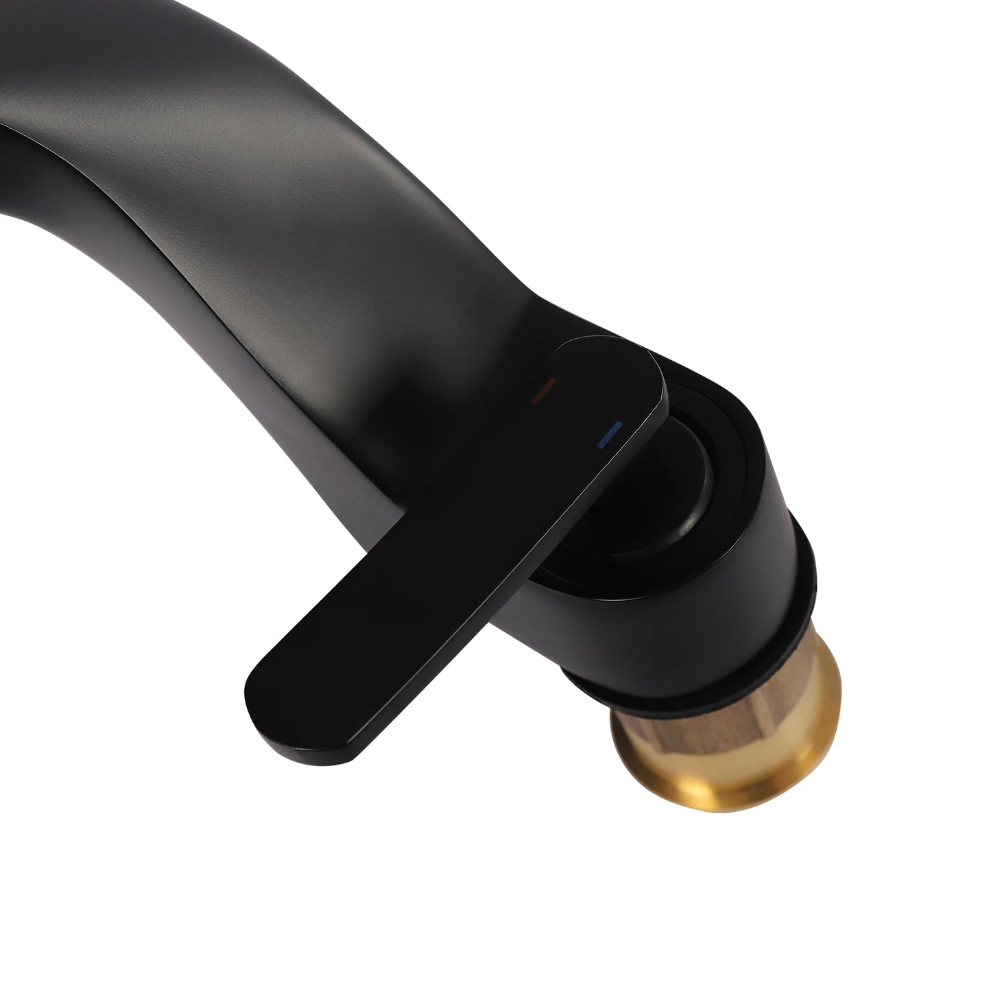 Modern Arc-Shaped Faucet Sink Faucet Bathroom Kitchen Faucet  Single Handle Black
