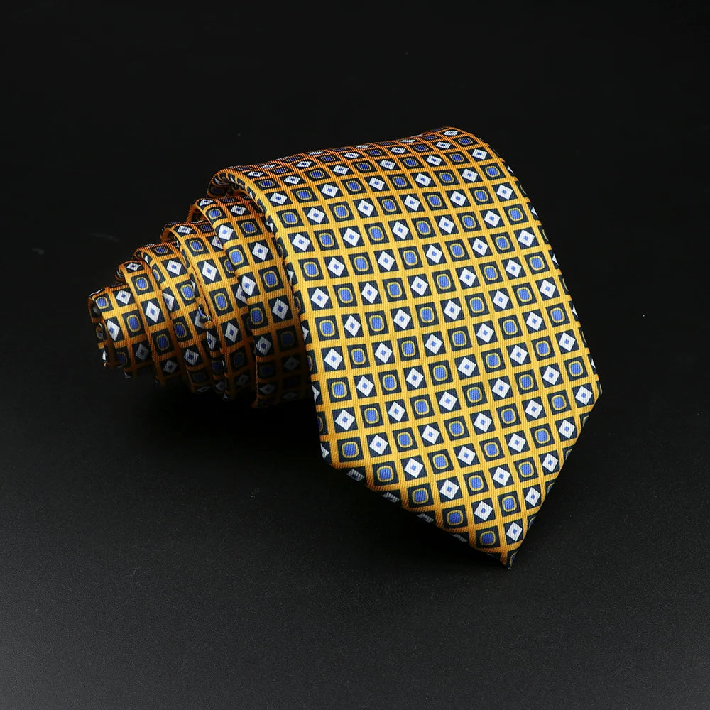 51 Styles Men's Silk Ties Jacquard Striped Plaid Floral Necktie Accessories Daily Wear Shirt Suit Cravat Wedding Party Gift