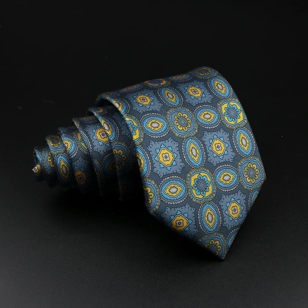 51 Styles Men's Silk Ties Jacquard Striped Plaid Floral Necktie Accessories Daily Wear Shirt Suit Cravat Wedding Party Gift