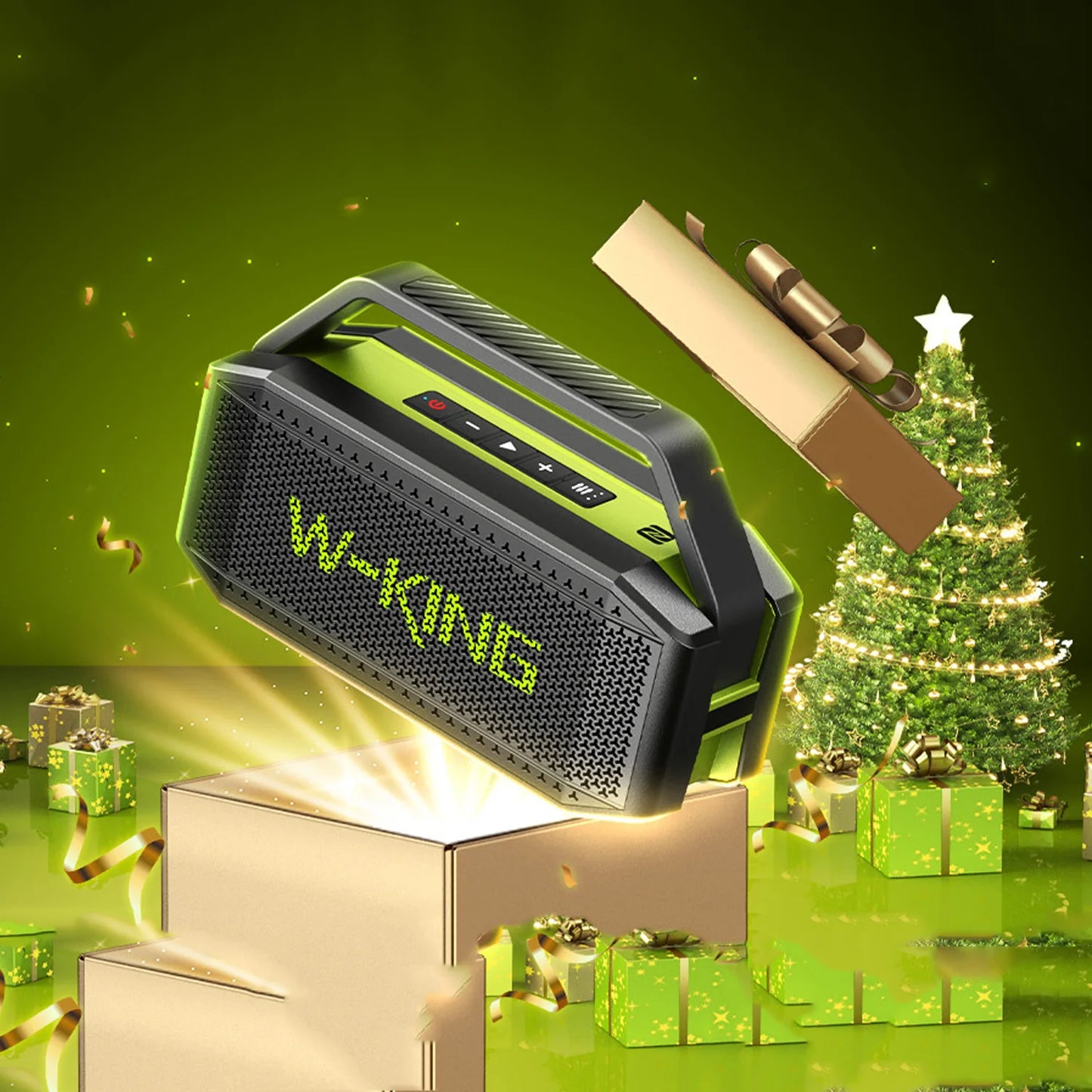 W-KING D9-1 Portable Bluetooth Speaker 100W Peak Sound IPX6 Waterproof Outdoor Speaker