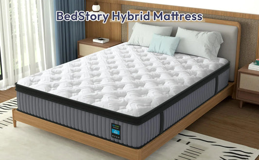 BedStory 12-14'' Queen Size Mattress,Twin/Full/King Hybrid Mattress - Gel Memory Foam & Pocket Springs, Manufactured in USA