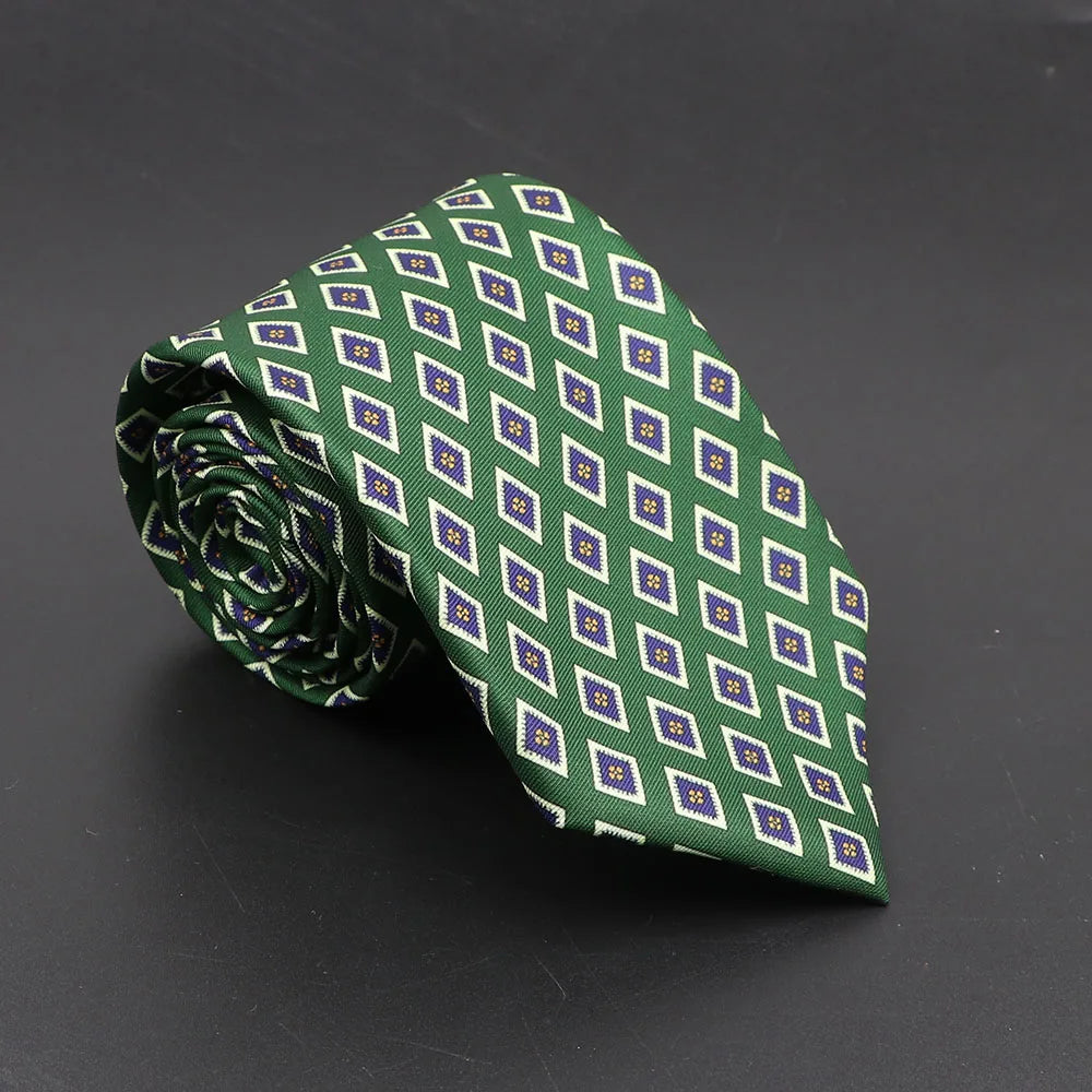 Luxury Floral & Paisley Men’s Silk Necktie .Wedding & Business Tie