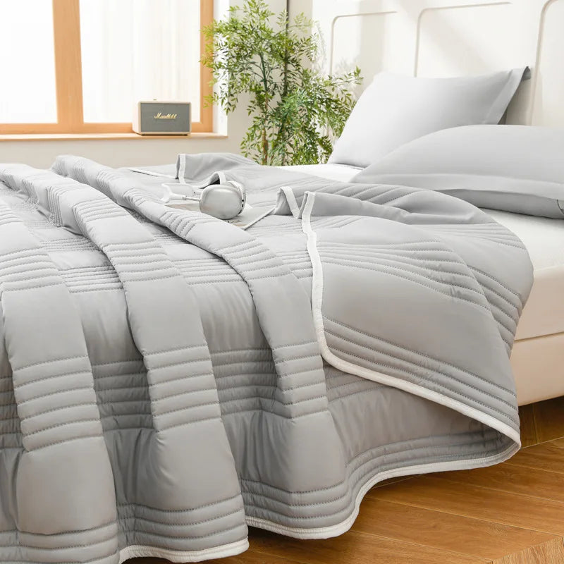 Elegant Solid Color Quilted Bedspread Set