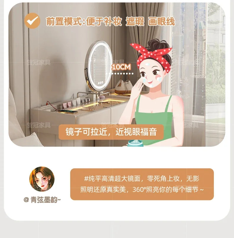 Furniture Luxury Modern Makeup Home Bedroom Items Salon Bedside Table Dresser Vanity Desk Room Woman Tocadores Dressing Girls