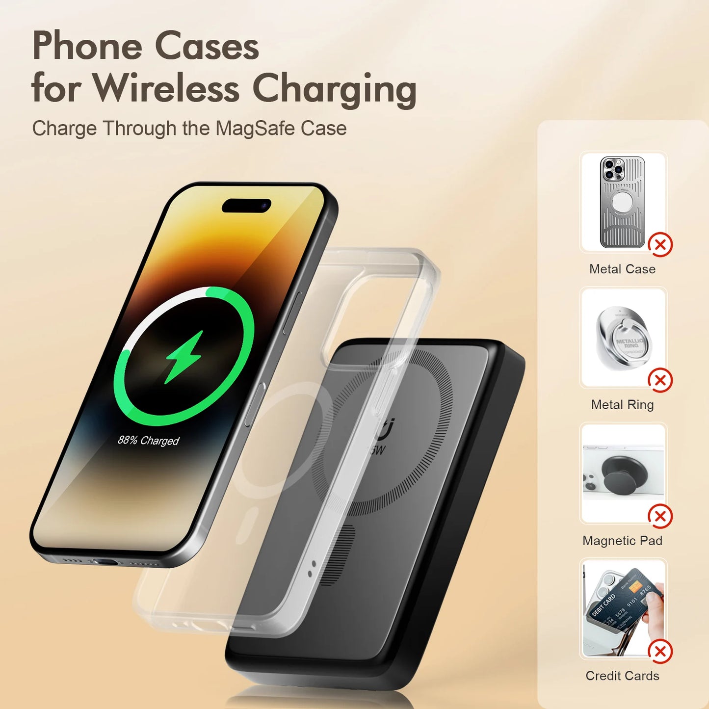 15W Foldable 3-in-1 Wireless Charging Station, Fast Charging Stand for iPhone, Apple Watch & AirPods, Portable Magnetic Charging Dock