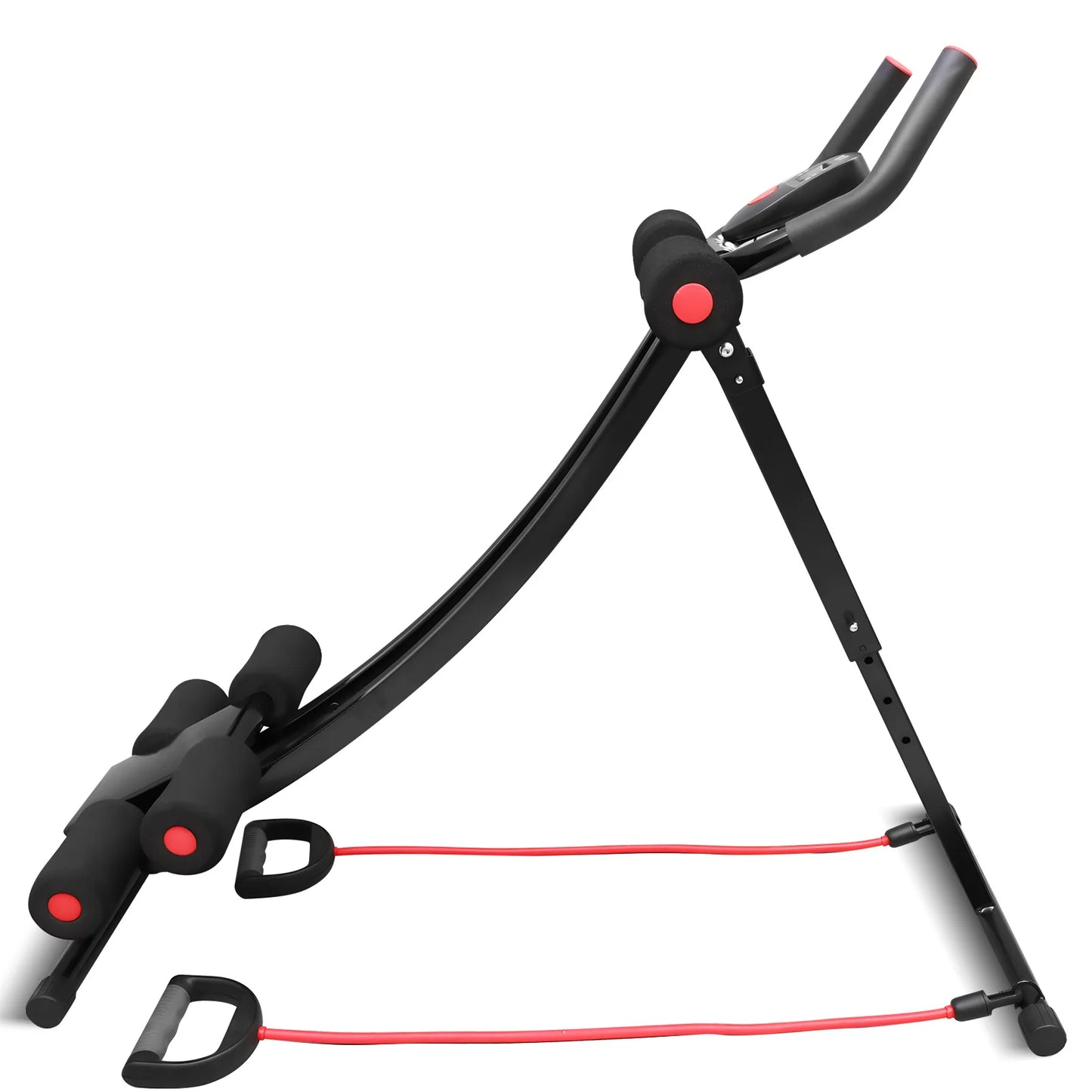 Foldable Abdominal Trainer Machine . Adjustable Core Workout Equipment with 440 lb Capacity