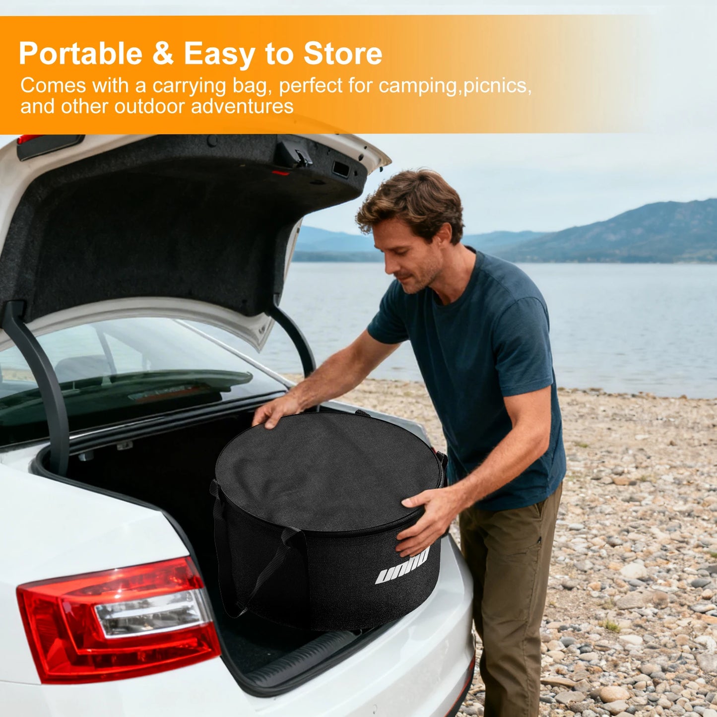 Large Smokeless Stainless Steel Fire Pit – Portable Outdoor Wood Burning Fire Pit with Carry Bag