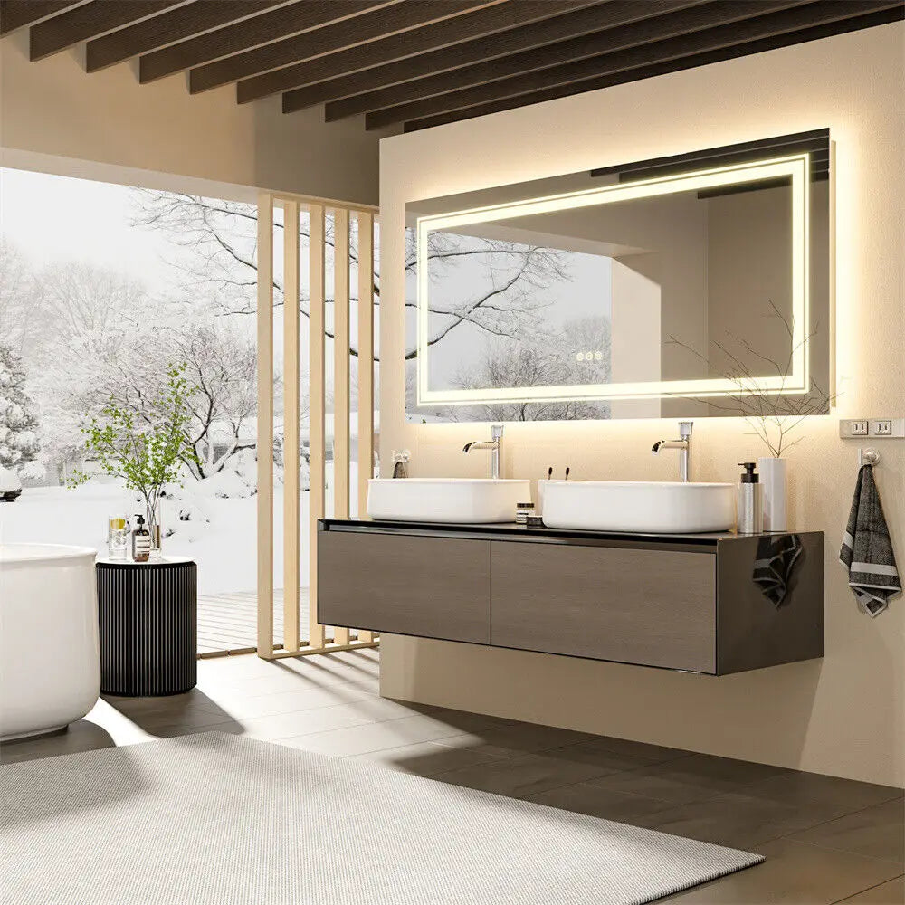 41 Inch LED Lighted Mirror Vanity With Anti Fog Touch Switch