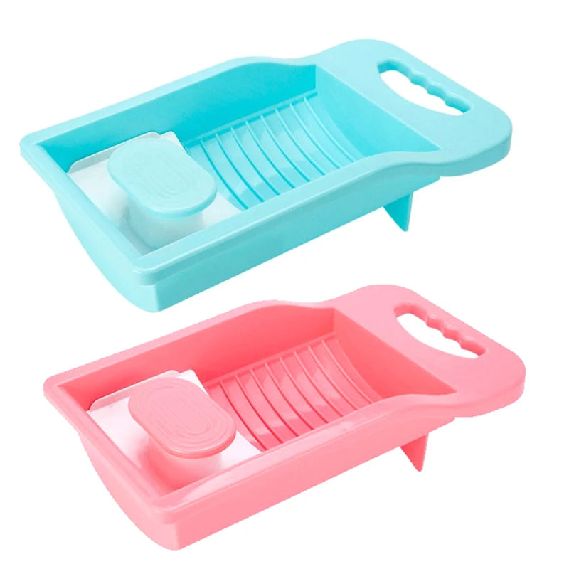 Portable Laundry Washboard Frame with Hand Wash Bag for Delicates, Baby Clothes & Travel Laundry