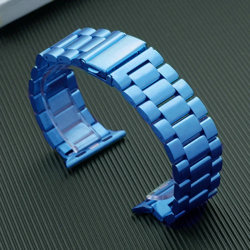 Premium Stainless Steel Apple Watch Band .Luxury Metal Replacement Strap