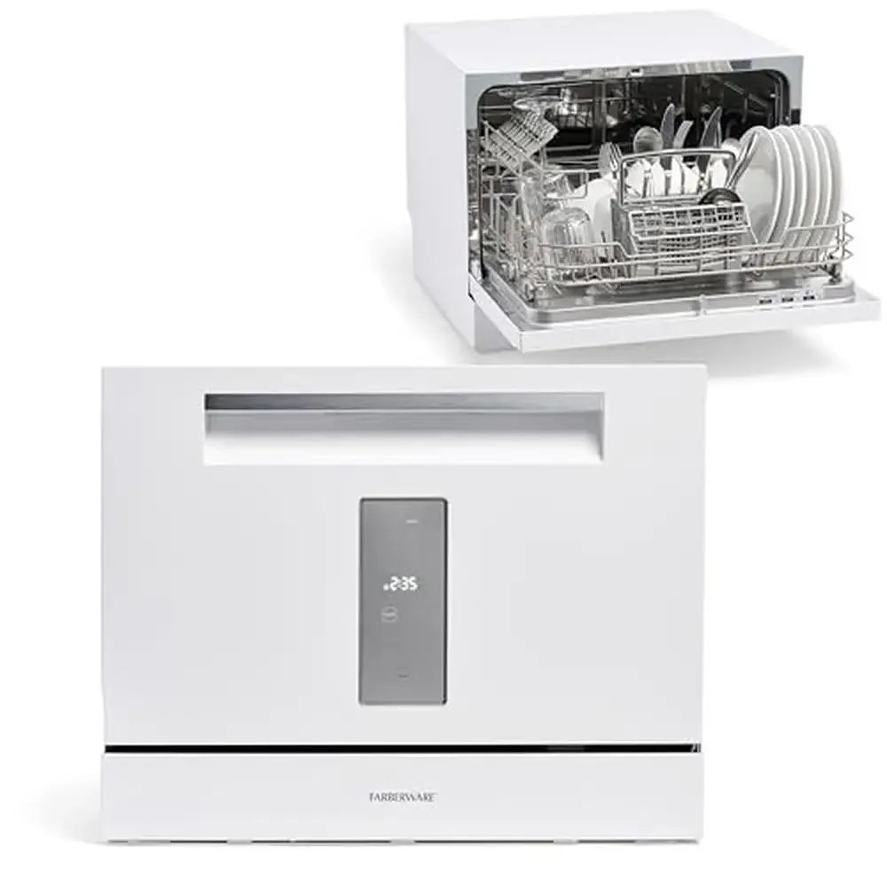 Mini 6-Place Setting Countertop Dishwasher Portable Compact Dishwasher with 7 Wash Programs Ideal Small Spaces Apartment RV Boat