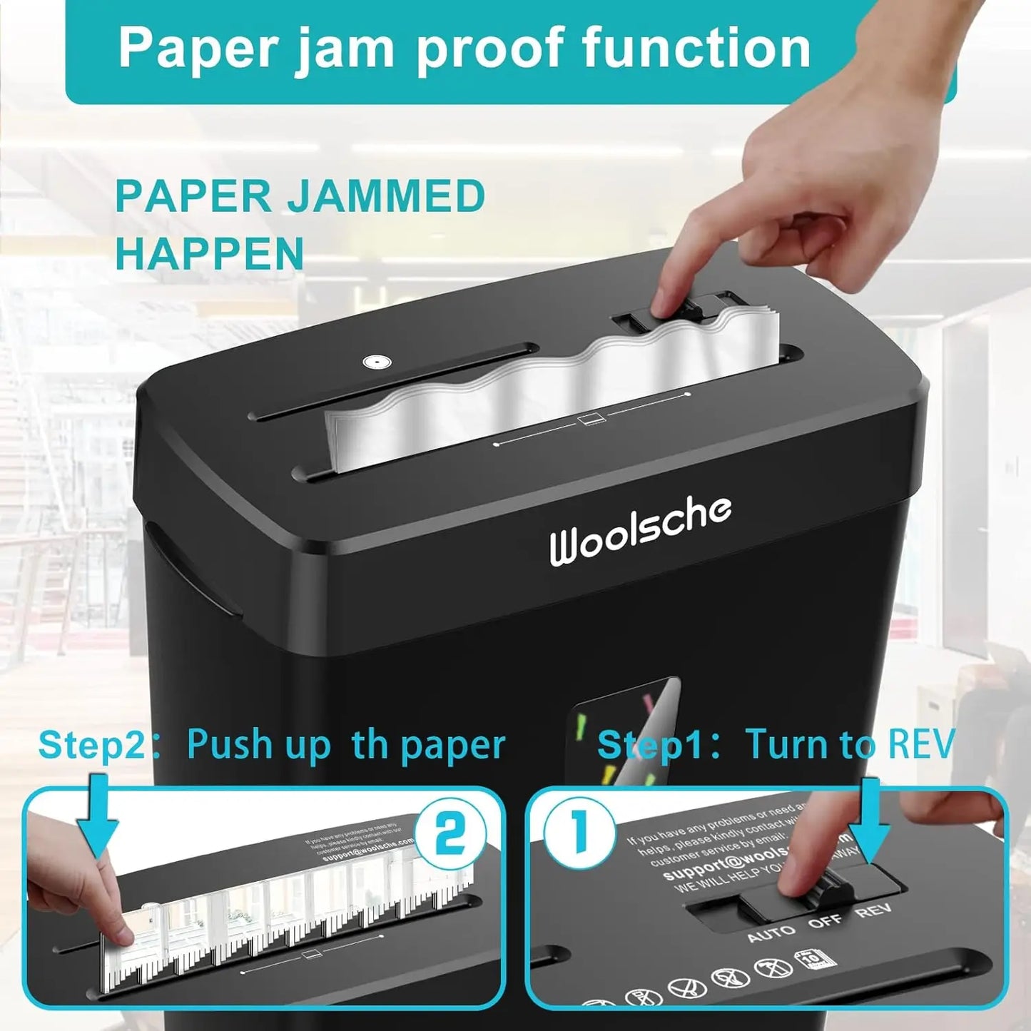 10 Sheet Compact Paper Shredder. Secure Home & Office Document Shredder