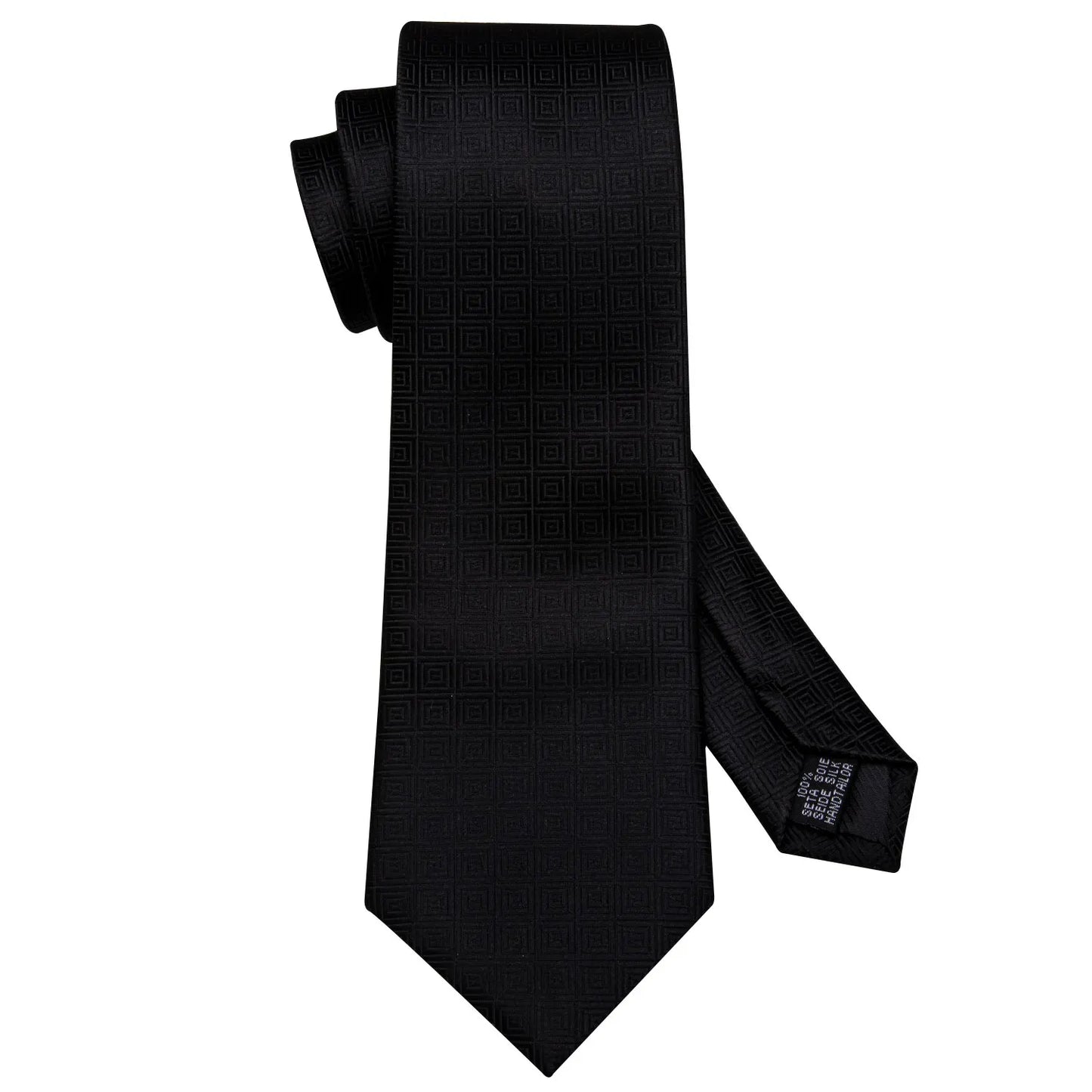 Luxury Men’s Silk Necktie Gift Set with Pocket Square, Cufflinks & Tie Clip