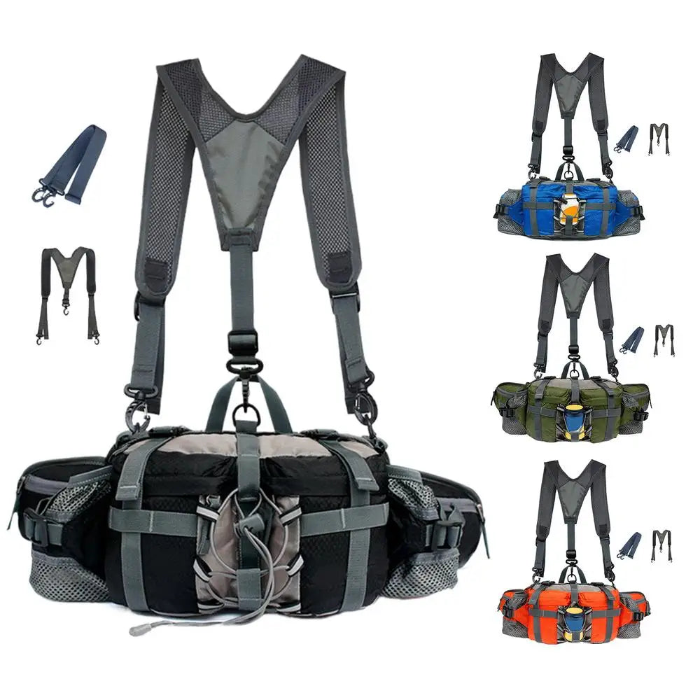 Hiking Hydration Waist Pack with Dual Water Bottle Holders