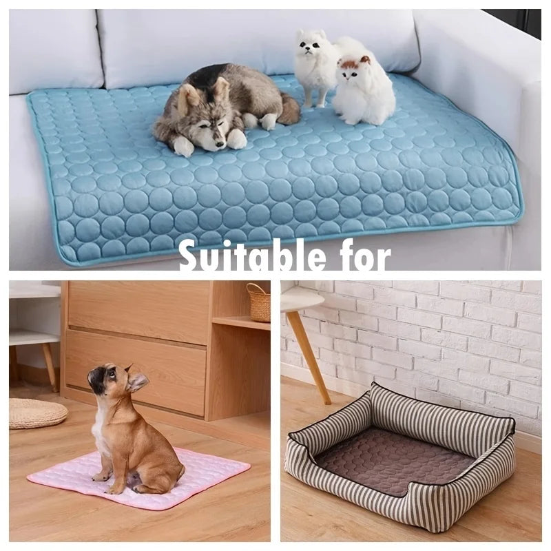 Extra Large Cooling Gel Pet Mat for Dogs & Cats.Reusable Summer Cooling Pad