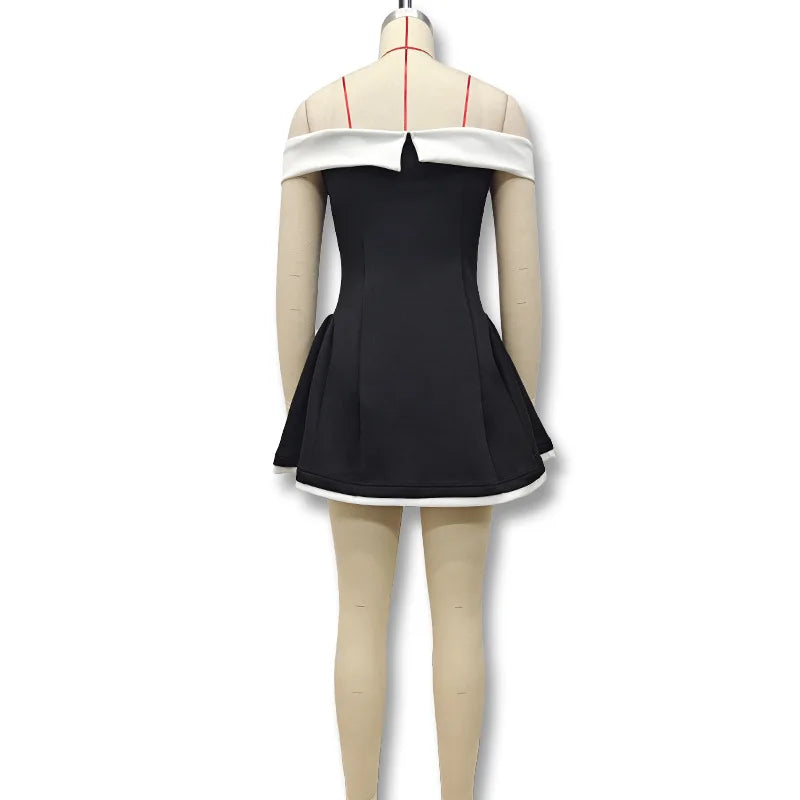 XTOCEAN Strapless Sexy Mini Dresses for Women Off the Shoulder Bodycon Aline Dress Elegant Birthday Party Evening Short Dress