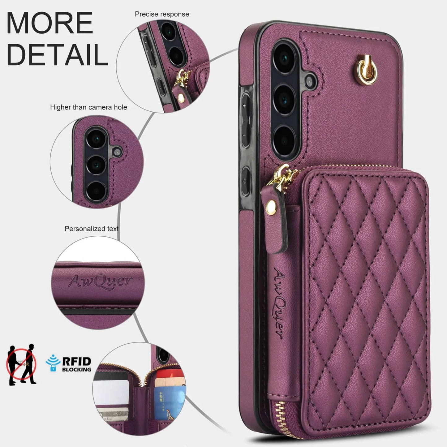 Luxury Crossbody Wallet Phone Case for Samsung Galaxy &nbsp;Card Holder, Strap, Shockproof Protection