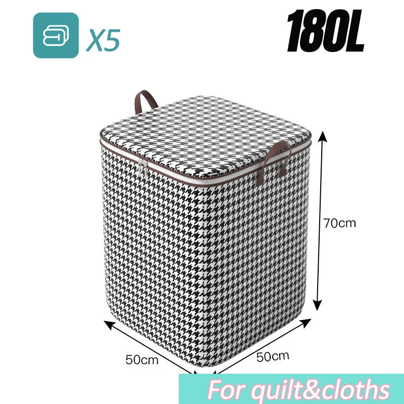 Large Woven Storage Baskets with Lids for Laundry & Home Organization