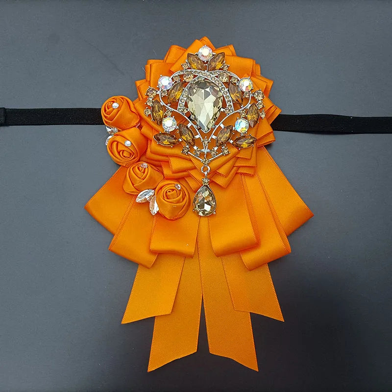 Luxury Handmade Jeweled Men’s Bow Tie | Premium Crystal Brooch Formal Wedding & Business Bow Tie