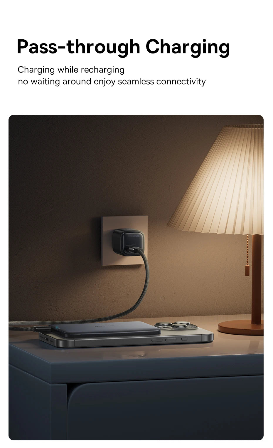 Baseus 5000mAh Magnetic Power Bank 20W PD Fast Charging – 15W Wireless Ultra-Slim Portable Charger for iPhone & USB-C Devices