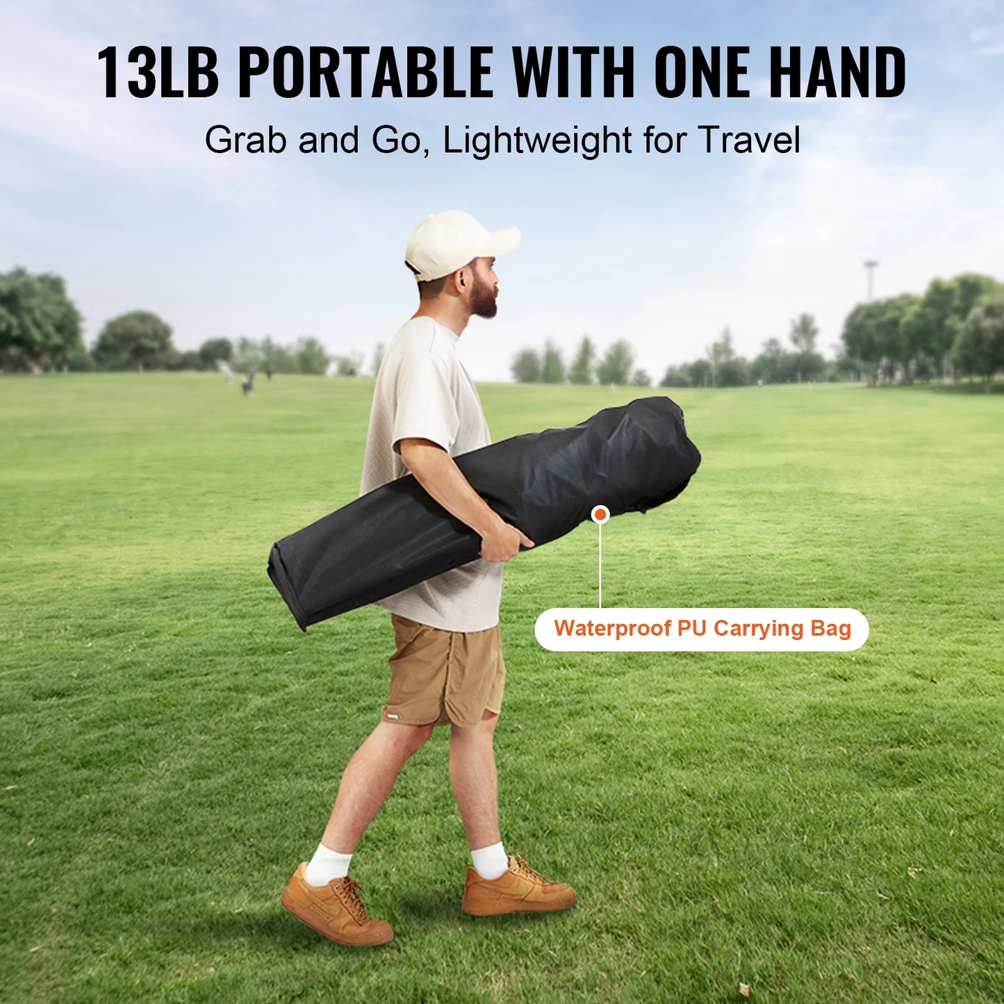 Portable Camping Folding Chair With Lumbar Support Comfort