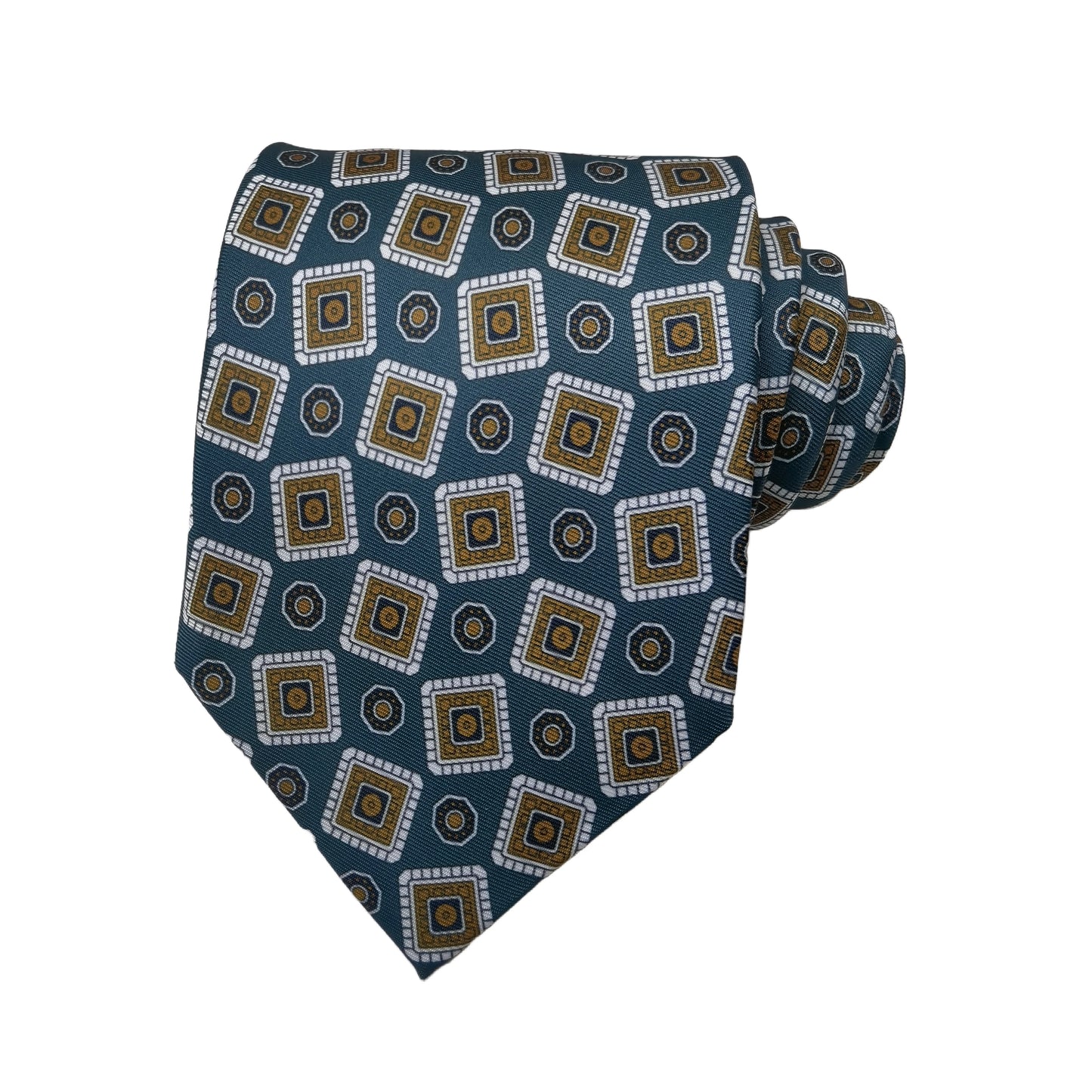Luxury Men’s Silk Geometric Necktie for Business, Weddings & Formal Events