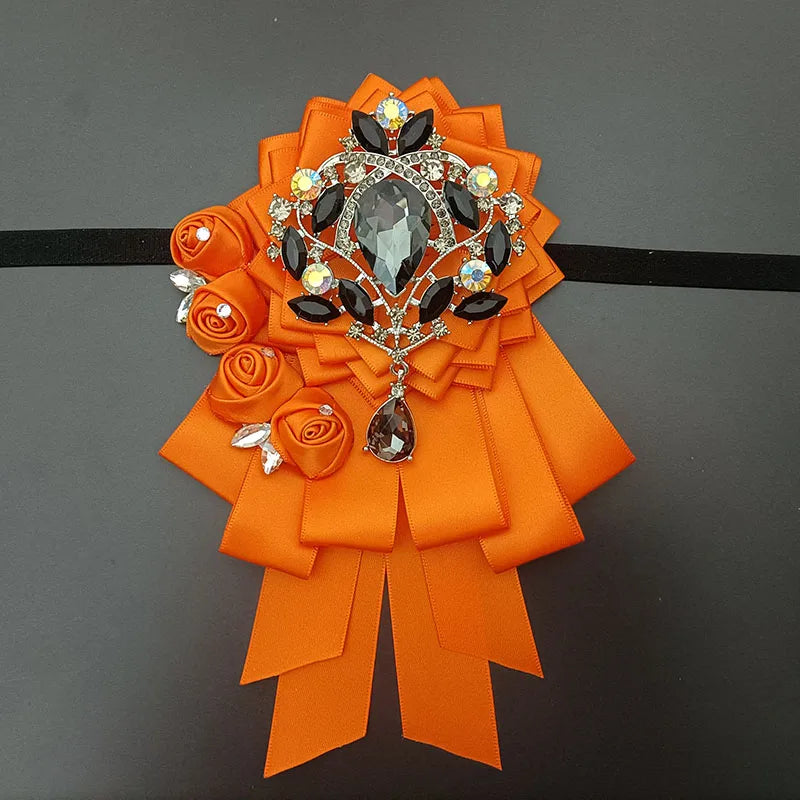 Luxury Handmade Jeweled Men’s Bow Tie | Premium Crystal Brooch Formal Wedding & Business Bow Tie