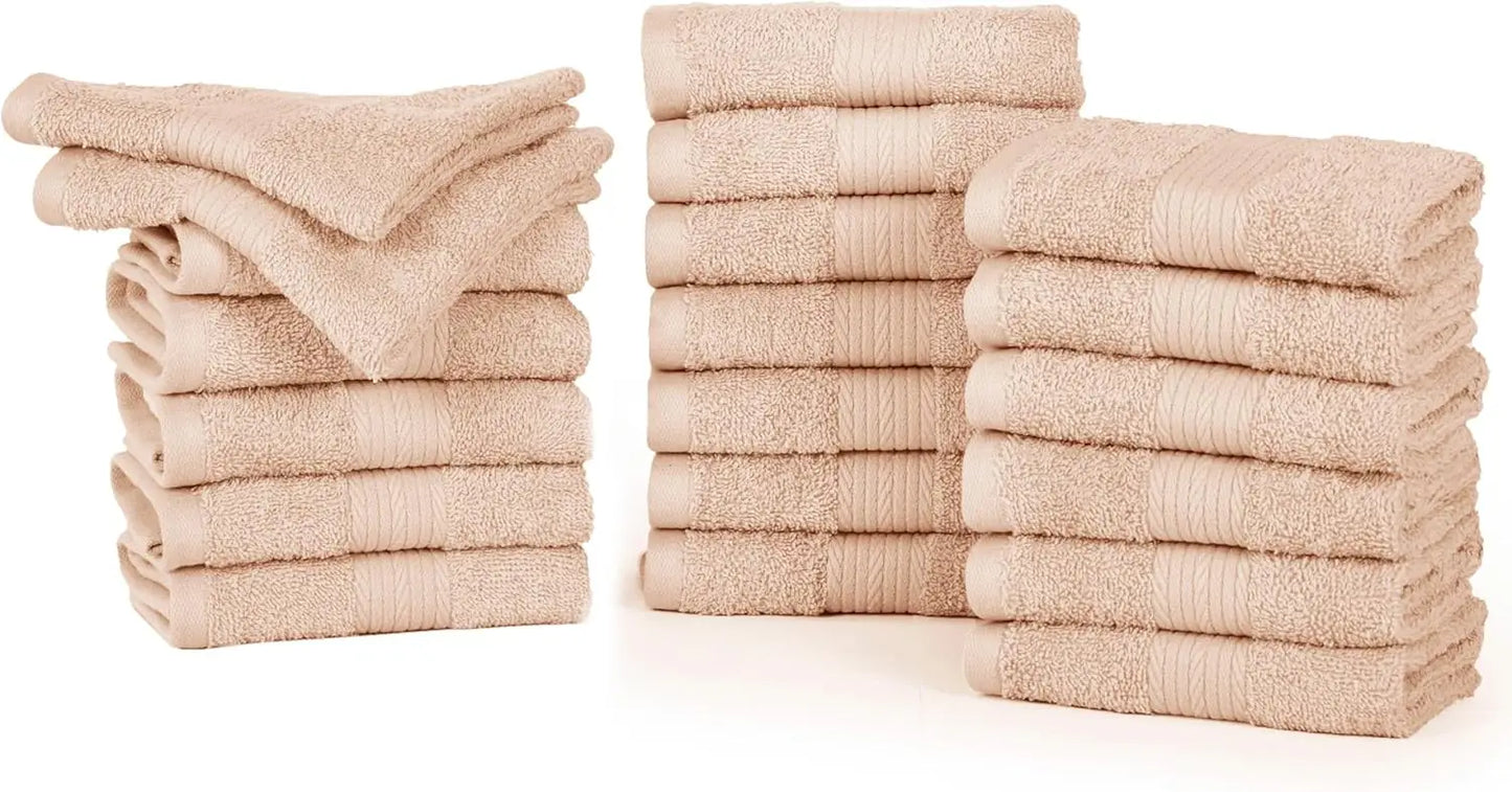 100 Percent Cotton Fingertip Towels 12x12 Inches 600 GSM