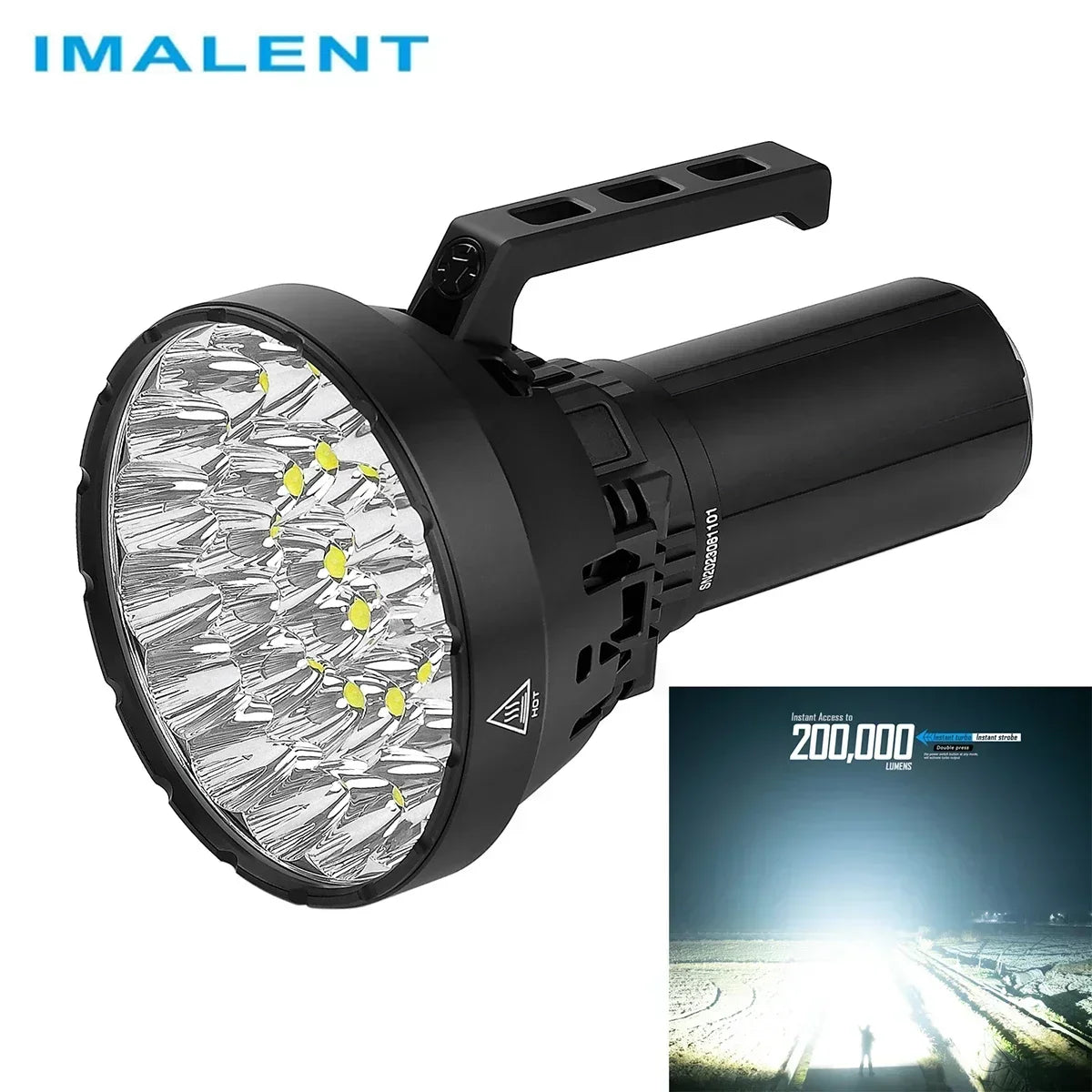 IMALENT MS32 200,000 Lumen Rechargeable Flashlight – Ultra Bright Long Range Searchlight  Product Description